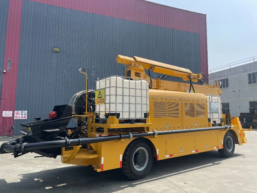 Mining Wet Shotcrete Machine 20CBM Concrete Spraying Truck Pump Motor Engine Hydraulic Four-Wheel Drive Alternative