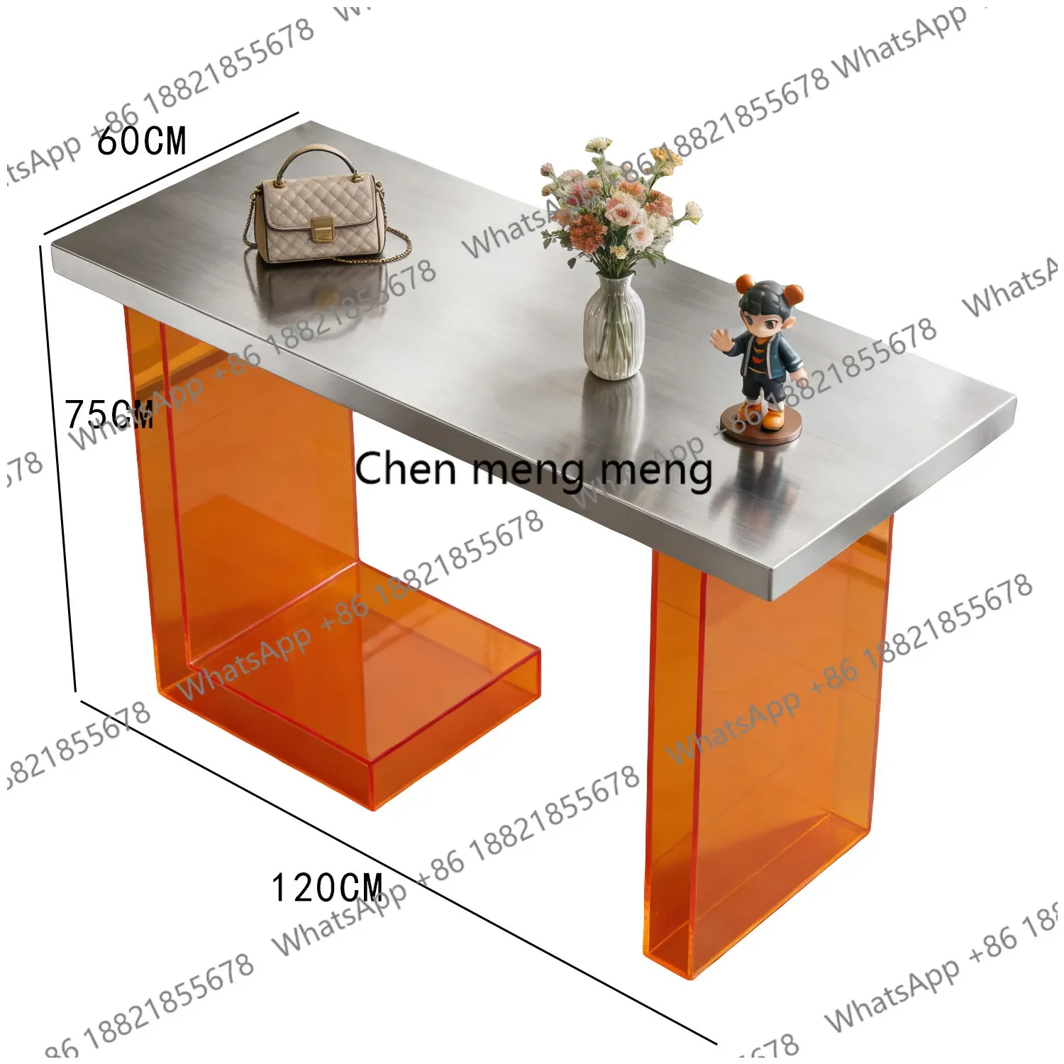 A74Clothing store, acrylic display stand shoe store, stainless steel, shoe bag jewelry display island