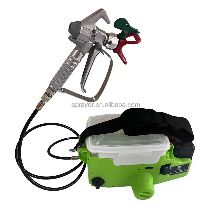 21V High Pressure Battery Operated Paint Spray Gun Mini DIY HVLP Handheld Cordless Airless Paint Sprayer