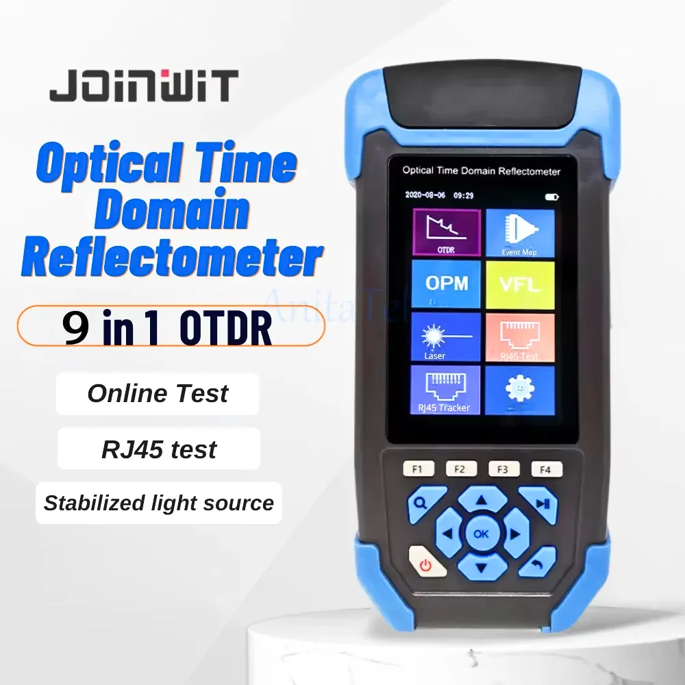 

JW3302SJ OTDR English Spanish Russian Fiber Optic Reflectometer 1310/1550nm 1610nm with VFL OLS OPM Event Map for 60km Tester