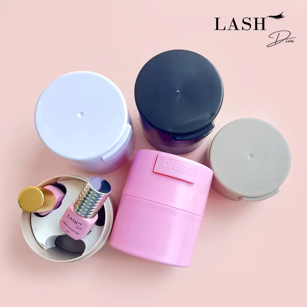 Eyelash Glue Storage Tank Container Adhesive Stand Activated Carbon Sealed Storage Holder Container Adhesive Makeup Tools Bulk