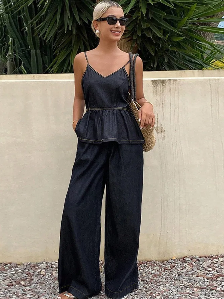 

2 Piece Women Sets 2026 New Arrival Summer Autumn Matching Sets Two Pieces Sets Sleeveless Tops And Pants Suits Outfits Clothing