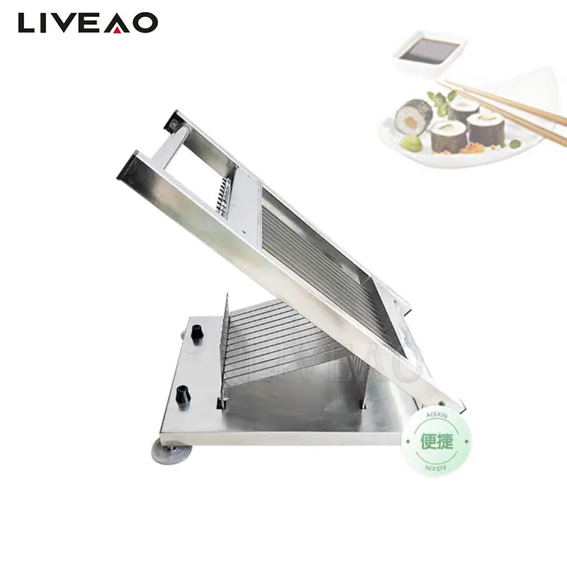 Automatic Stainless Steel Desktop Nigiri Sushi Making Robot Machine Round Square Rice Roll Slicing Cutter