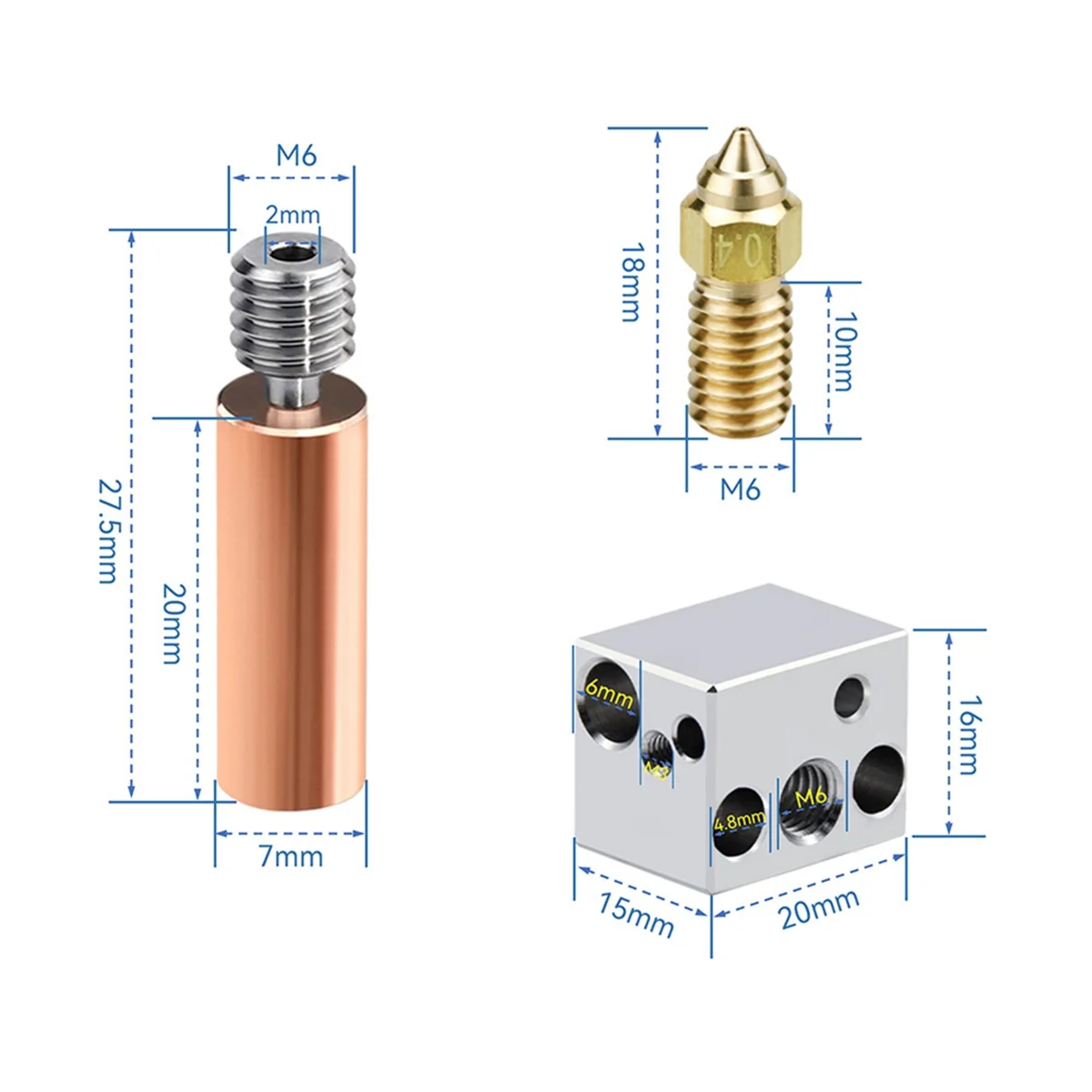

For Elegoo Neptune 4 4Pro Full Hotend Heating Rod Thermistor POM Wheel Socks Coupling Parts 3D Printer