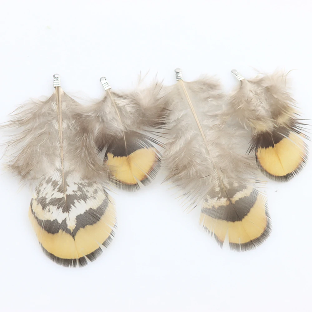 

Natural Small Yellow Feather Feather Tassel Pendant DIY Ladies Bracelet Necklace Crafts Making, Home Decor, Charm