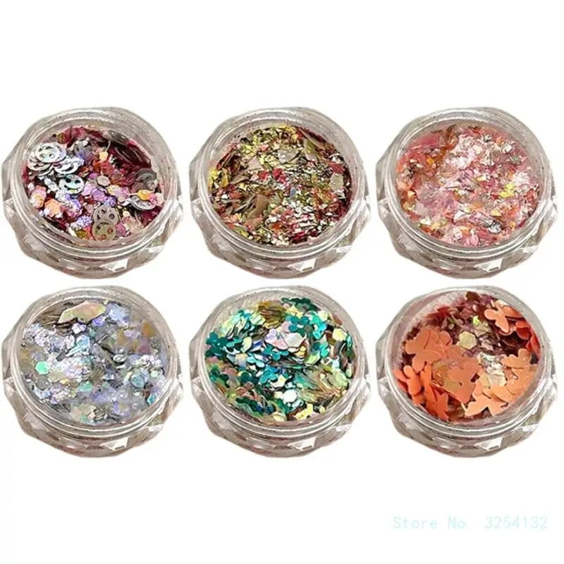 Mixed Shapes Nail Sequins Fashion Glitter Nails Glitter Sequins Glitter Sticker Decals for Face Body Eye