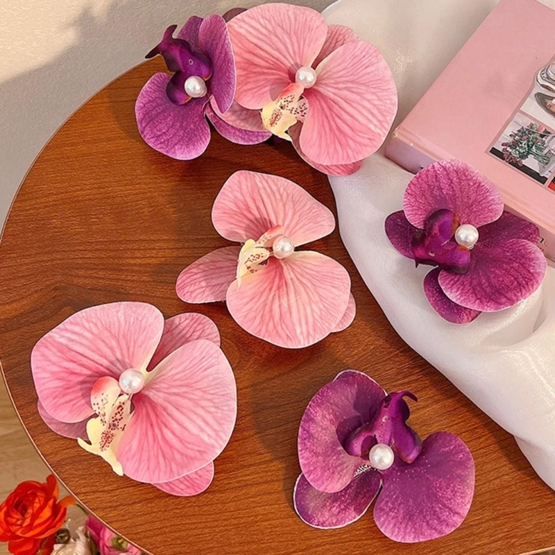 Beautiful Flower Barrette Head Hair Clip Flower Hair Crabs Hairpin Girl Headdress