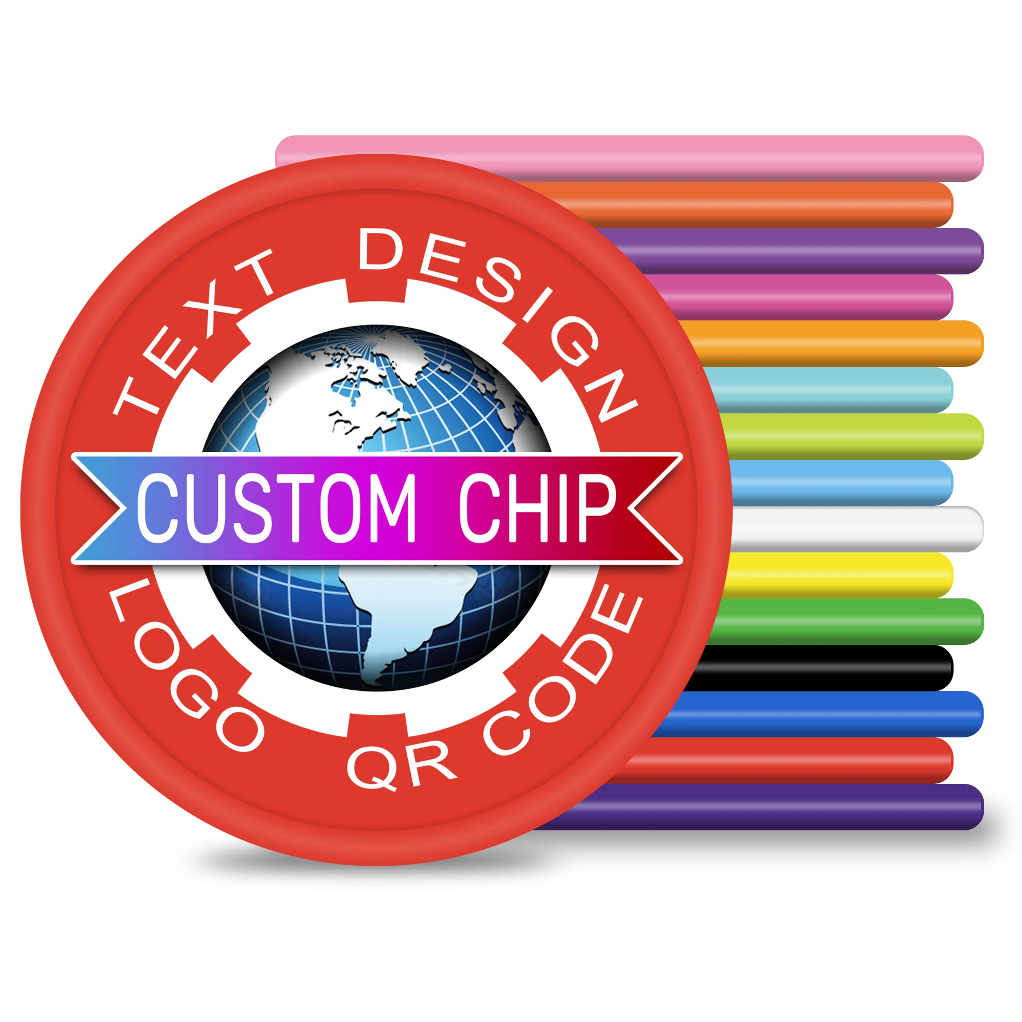 100 Custom Plastic Chips,Personalized Your Photo/Text/Logo on a Chip Double Sided Printing,Good for Beer or Drink in Bar Token