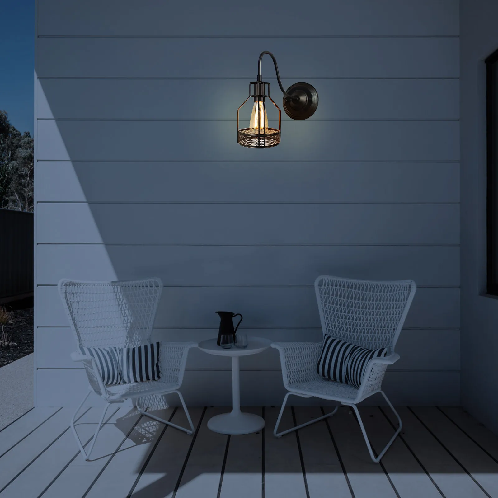

1Pcs Retro Wall Light Black LED Lamp for Outdoor Garden Yard Decorative Landscape Lighting Waterproof Sunproof