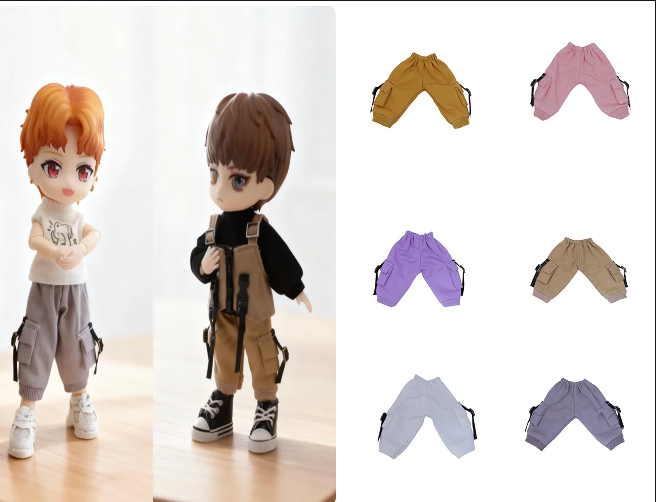 Snail 1/12 12 Points OB11 Doll Clothes Super Cool Workwear Casual Pants Model Accessories P8 P9 Bjd Body In Stock