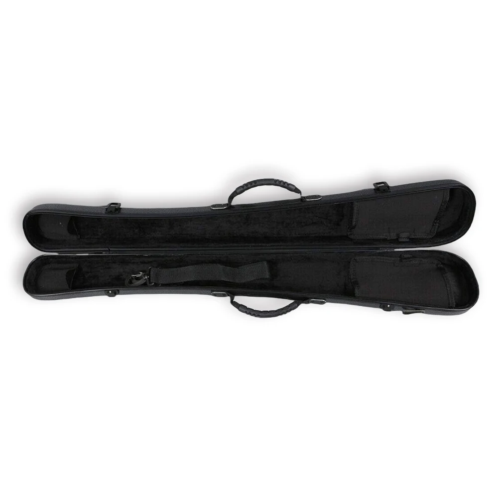 New Durable Bass Bow Case Carbon Fiber Hard Shell Bow Box Hold 2 pcs Strong Lightweight removeable strap