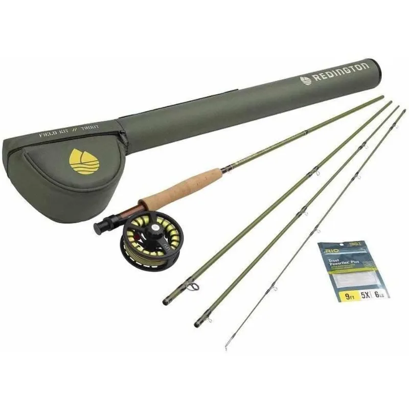 Fly Fishing Field Kit, Fly Rod and Reel Combo Starter Kit, Fly Line and Carrying Case Included