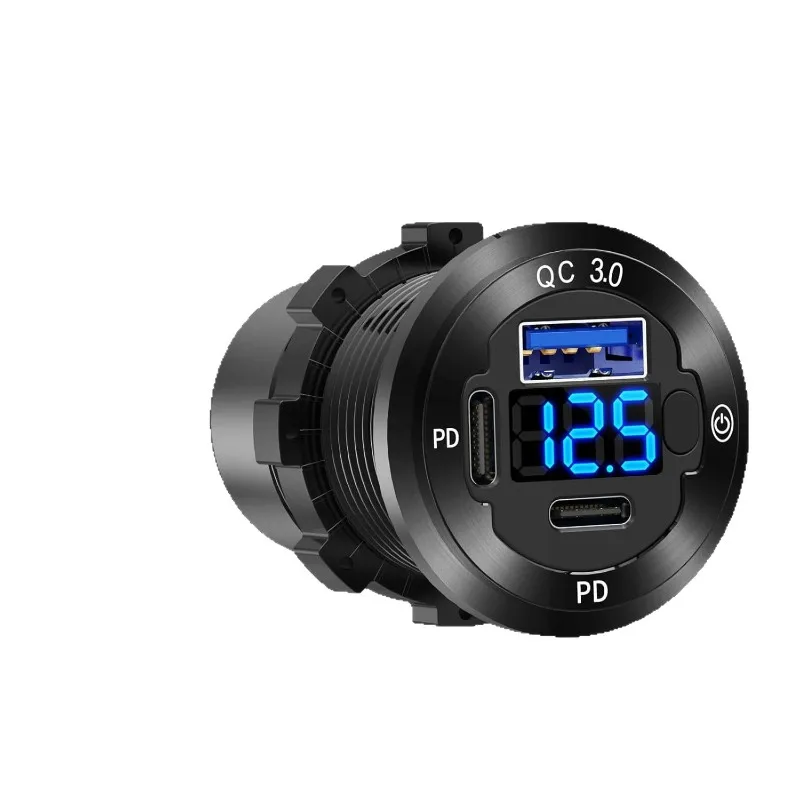 Ładowarka samochodowa Amazon Bestseller z przełącznikiem, szybka ładowarka wieloportowa do modyfikacji samochodów