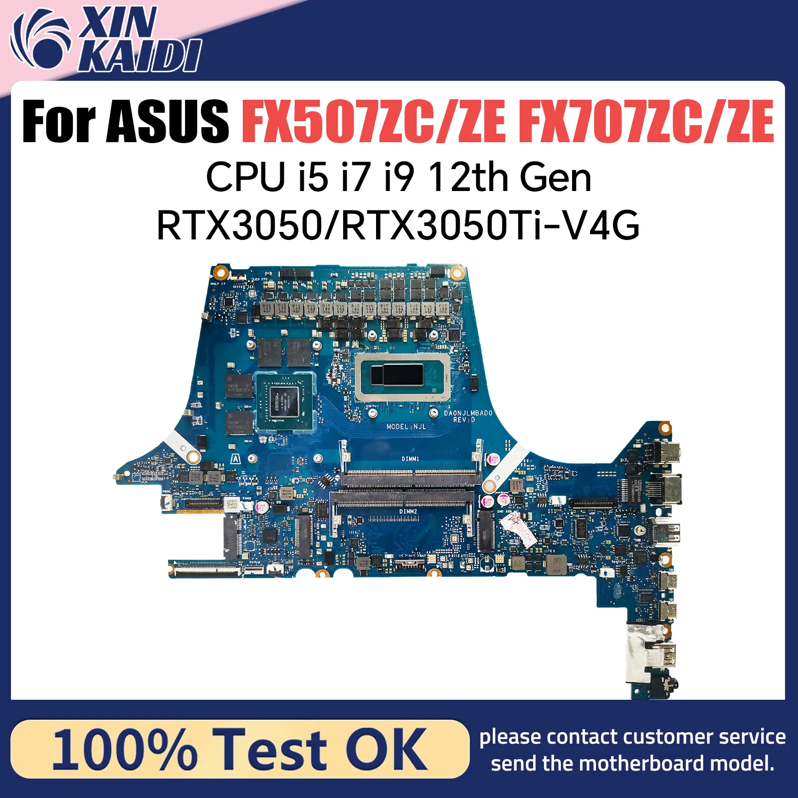 Mainboard For ASUS FX507ZC FX707ZC FX507ZE FX707ZE FX517ZC FX517ZE TUF507Z TUF517Z FX507Z FX517Z Laptop Motherboard