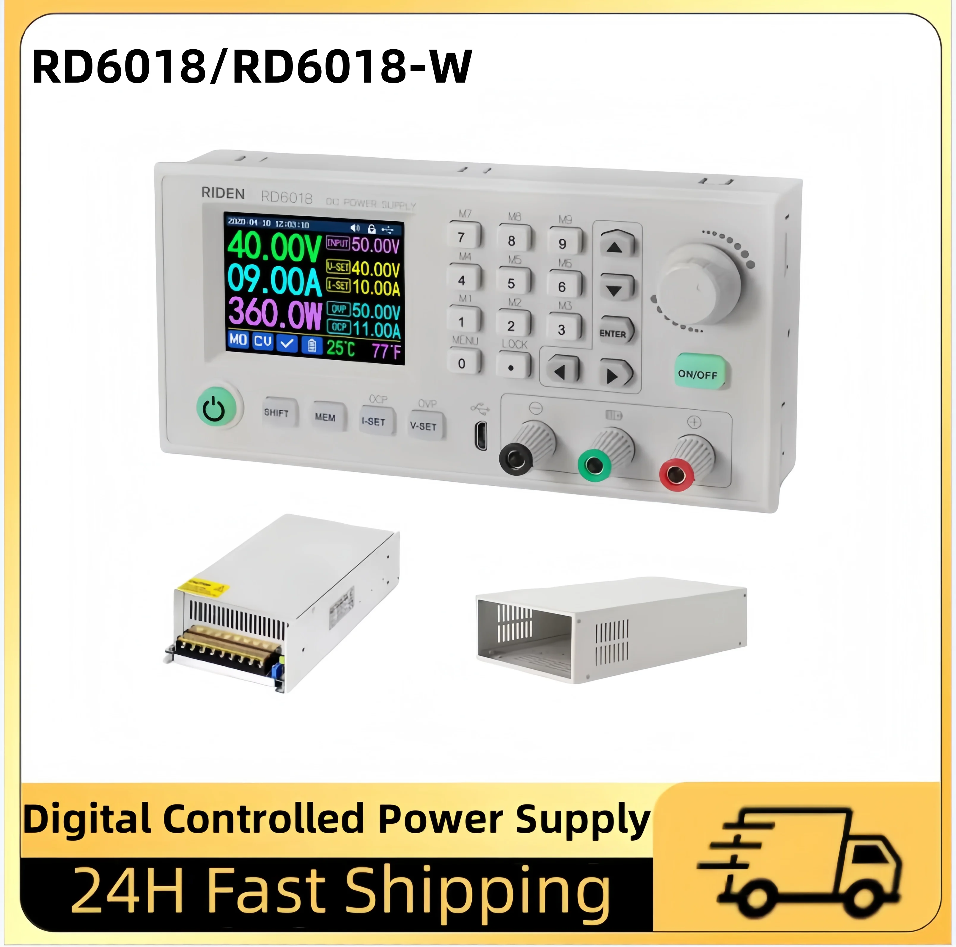 

RD RD6018 RD6018W 60V 18A USB WiFi DC DC Adjustable Step Down Voltage Bench Power Supply Buck Converter & 1200W AC DC PSU