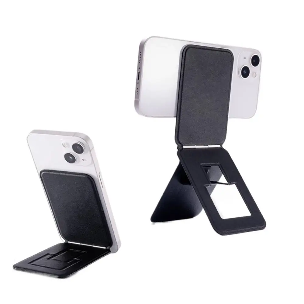 

For Magsafe Magnetic Phone Holder Rotatable Adjustment Phone Bracket Portable Leather for iPhone 16 15 14 13 ProMax