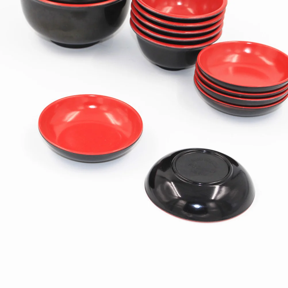 4pcs Round Sauce Dishes Food Dipping Bowls Melamine Seasoning Dish Appetizer Plates food sauce dish