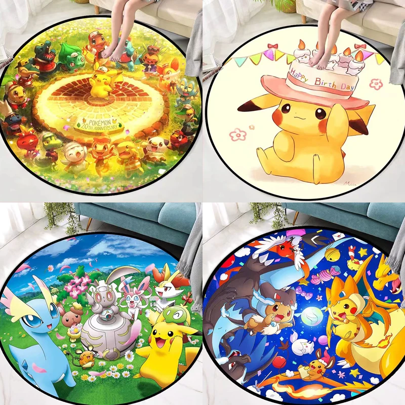 Pokemon Pikachu Charizard cojín Anime antideslizante alfombra de dibujos animados Kawaii alfombra de baño Eevee Sylveon juguetes de regalo de cumpleaños de Navidad