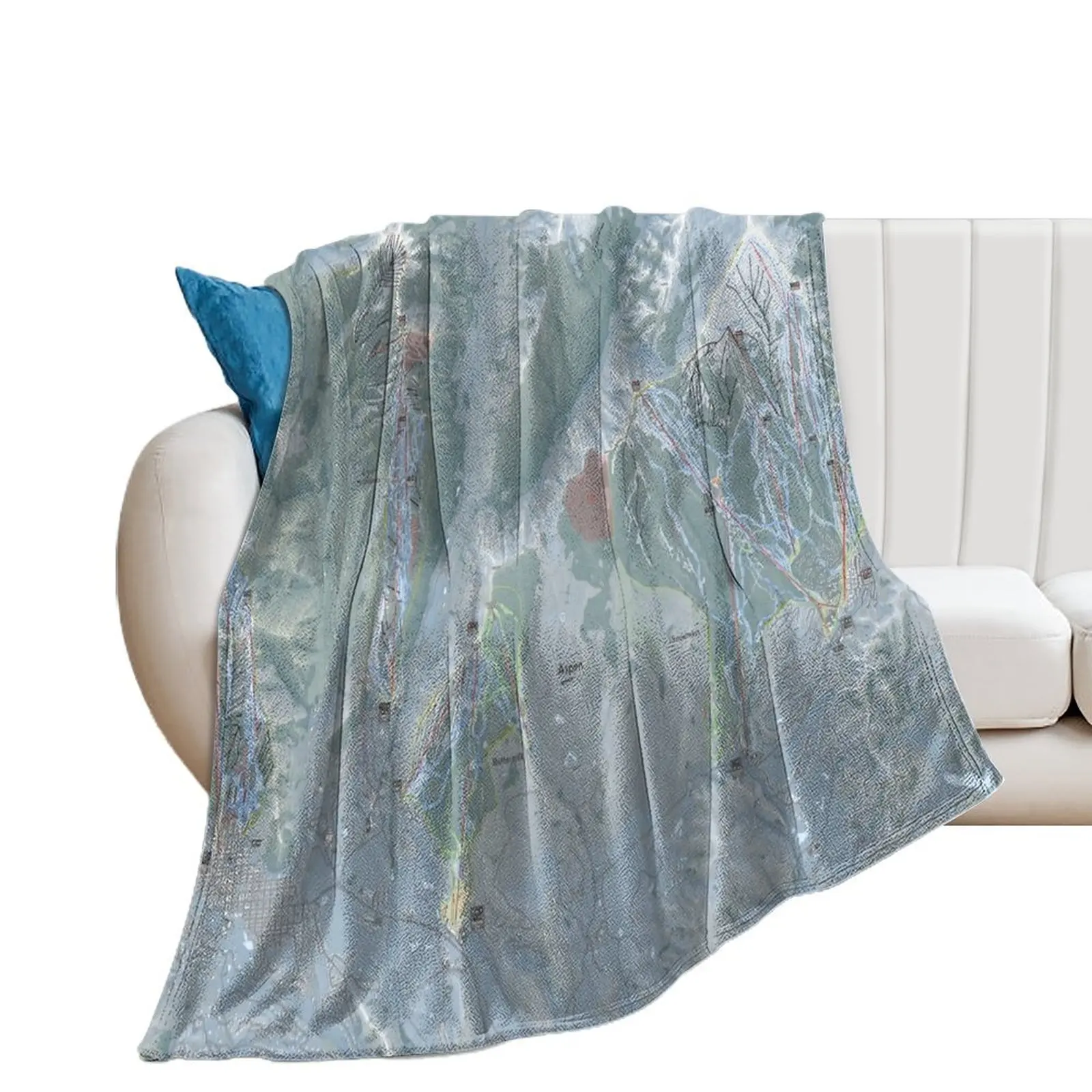 

Aspen Snowmass Resorts Trail Map Throw Blanket Single Blankets For Bed Sleeping Bag Blankets For Sofas Blankets