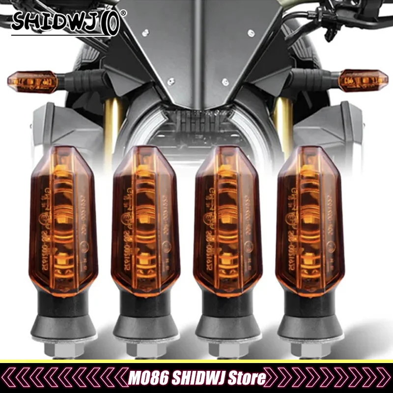 

2Pcs 8MM Mini Motorcycle LED Turn Signal Lights Flashing Light Blinker Turn Signal Lamp DC 12V Moto Indicator Lamp Accessories