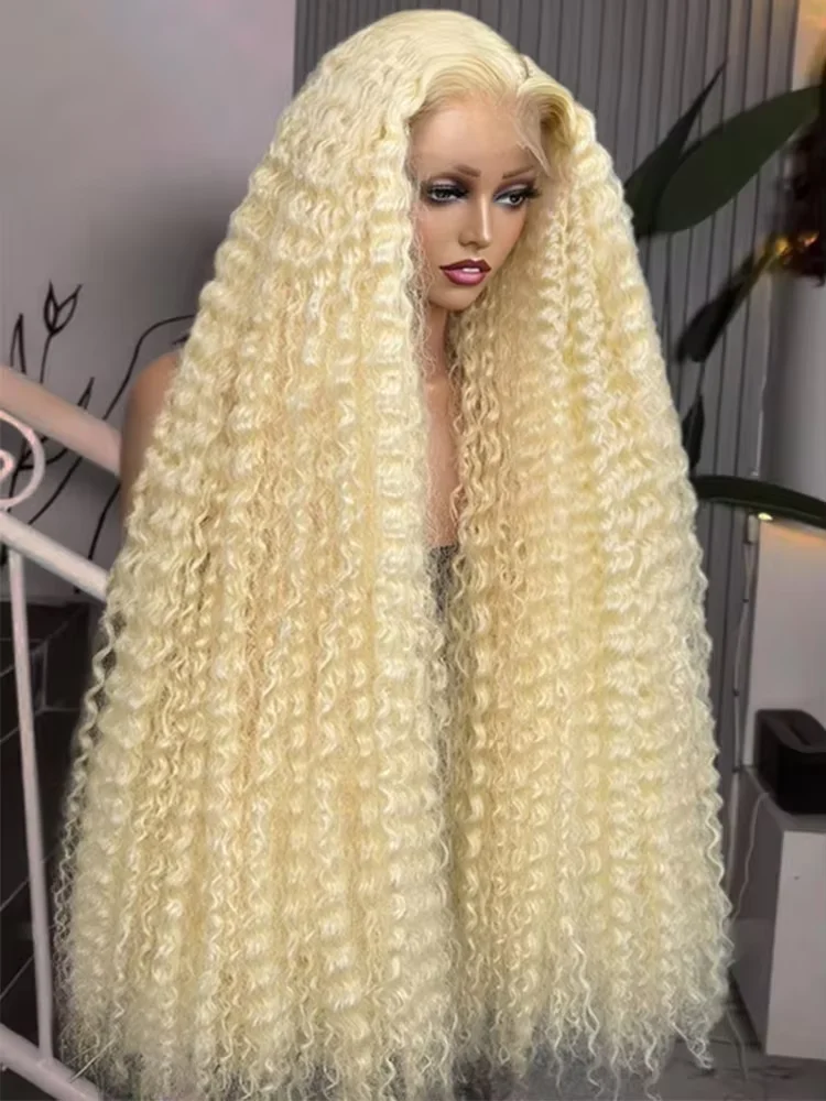 

613 Honey Blonde 250% Lace Front Human Hair Wigs 30Inch Loose Deep Wave Wig 13x6 Transparent Lace Frontal Curly Human Hair Wigs