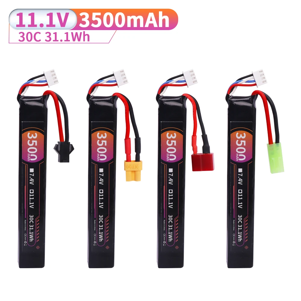 RC Water Gun Airsoft 11.1V 3S LiPo battery 30C 5020120 for Airsoft BB Air Pistol Electric Toys Guns Parts 11.1V battery3500mAh