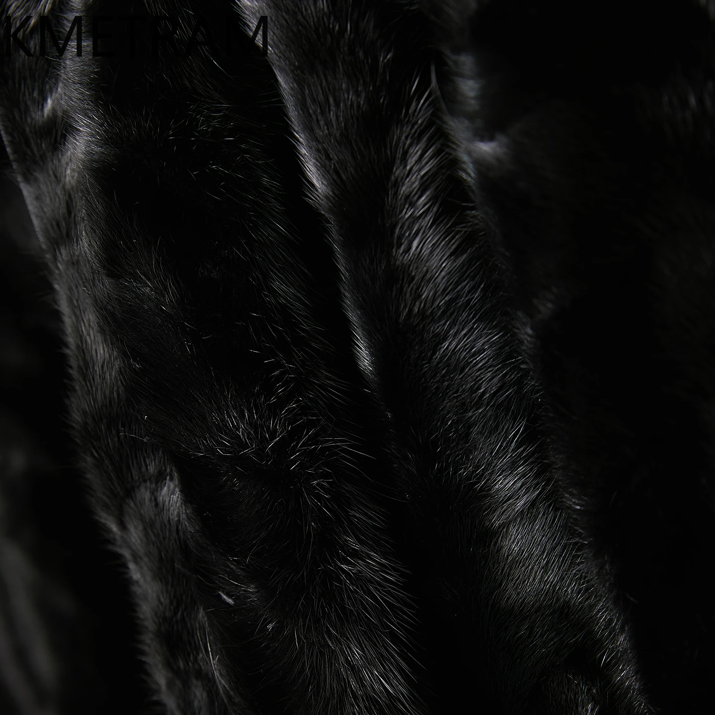 سترة KMETRAM من فرو المنك الطبيعي معطف فرو أسود على الوجهين معاطف وسترات شتوية قصيرة للسيدات 2025 ملابس نسائية ropa mujer