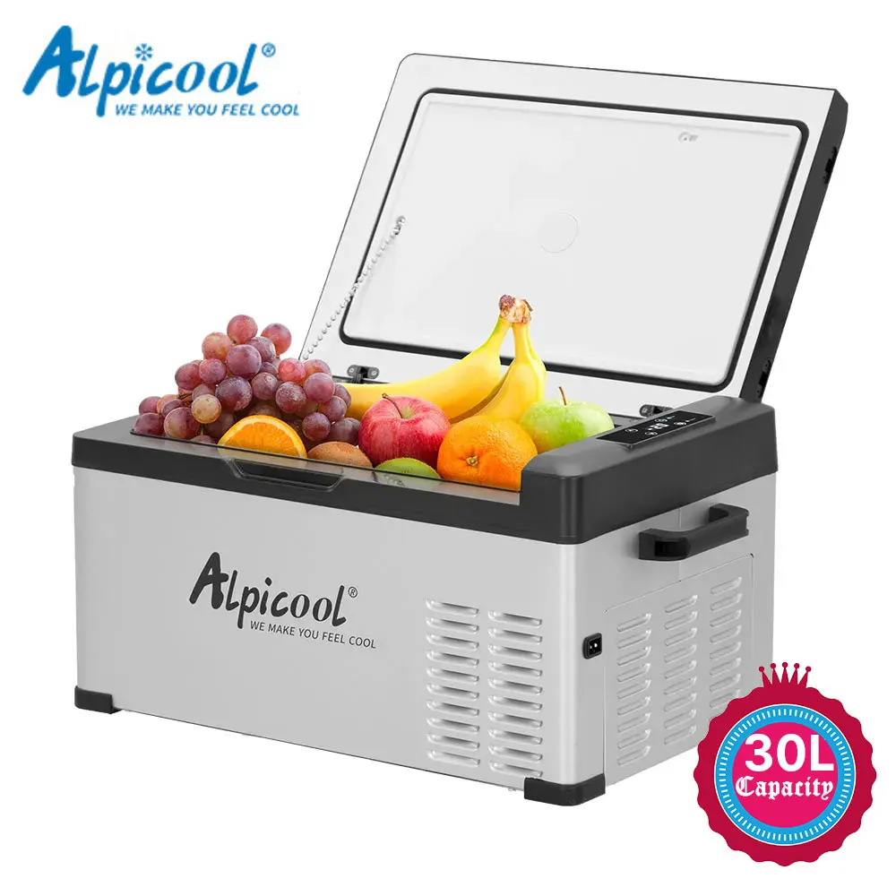 Alpikcool K25 Mini Fridge refrigerator,24V12V Alpikcool Car refrigerator,20L 2 IN 1Freezer 30L Cooler,Mini refrigerator skincare