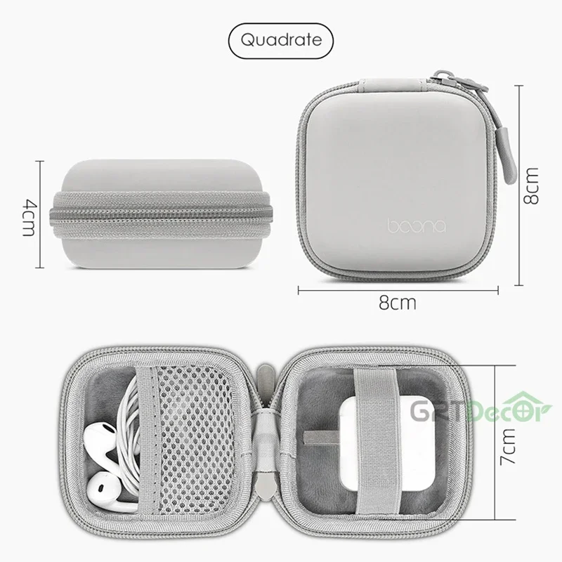 Hot New PU Storage Bags Portable Gadgets Case for Earphone Hard Shell Digital Bluetooth Bag Data Cable MAC Charger U Disk Pouch