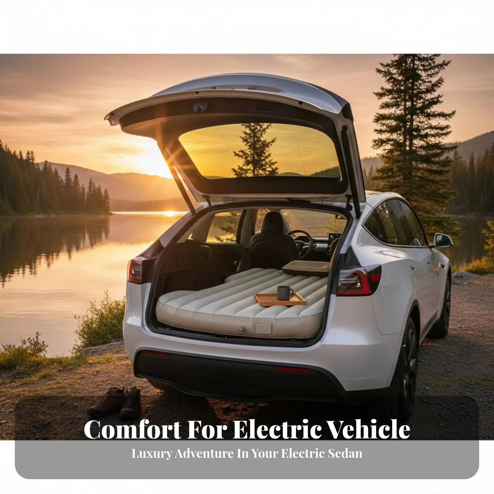Electric Vehicle Compact SUV Inflatable Mattress, Car Rear Seat Sleeping Pad, Outdoor Camping, Portable, Custom Design