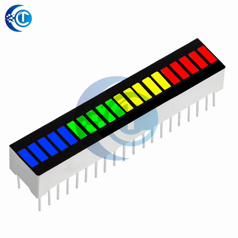 Super Bright 5/8/10/12/20 Segments LED Bar Module - Battery Level Indicator with Red/White/Blue Multicolor Options