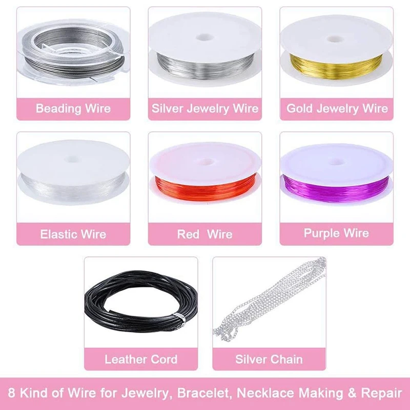 Jewelry Making Kit For Complete Bracelet Making Supplies Tool With Sturdy Case For Bracelet, Earrings Making,Great Gift