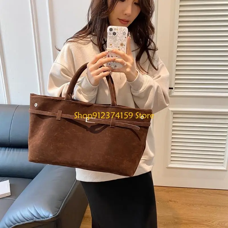 

G5AE Leather Bag Large Capacity Vintage Shoulder Bag Large Work Handbag for Women