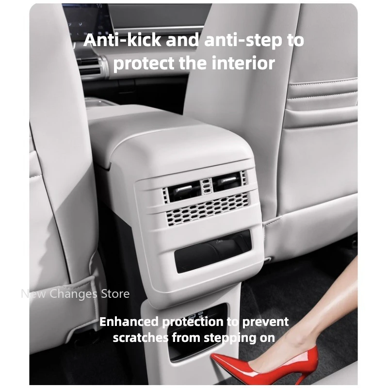 For BYD Ti 7 2025 2026 Rear Anti Kick Pad Interior Modified Refrigerator Air Conditioning Protective Anti Kick Plate 2