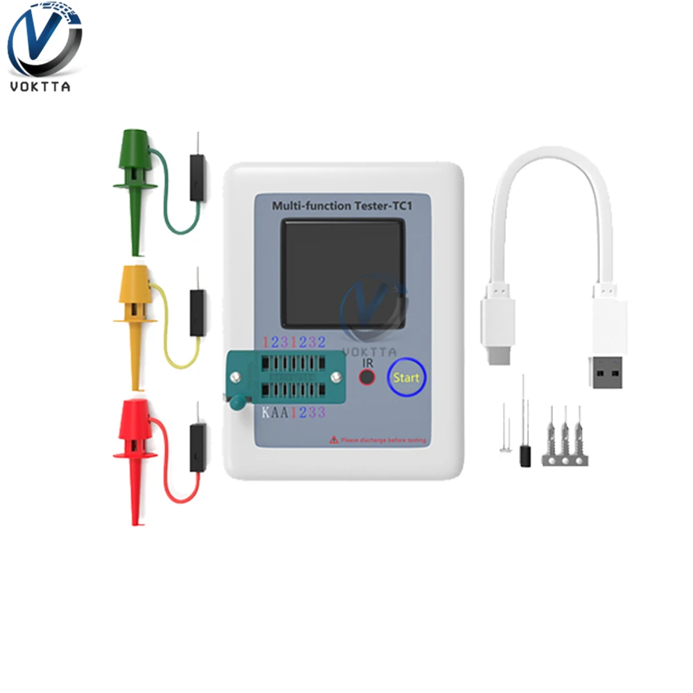 Transistor Tester LCR-TC1 Display Multi-meter Transistor Tester Diode Triode Capacitor Resistor Tester Multi Function Tester TC1