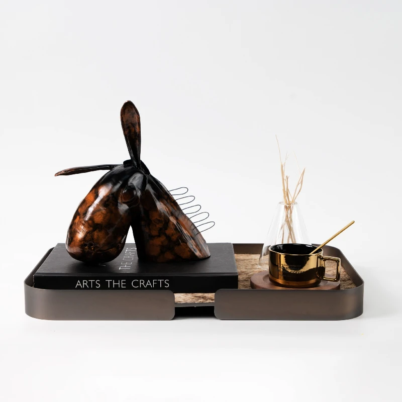 

Modern light luxury little donkey creative animal ornament sculpture model house living room coffee table desktop art decoration