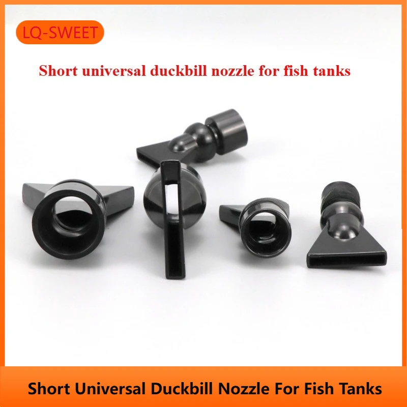 

Short Water Outlet Nozzle for Fish Tanks – Universal Adjustable Duckbill Water Pump Nozzle for Back Filters, Flat Nozzle Design