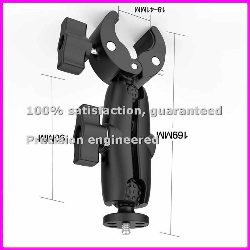 For / Camera 1 Inch 25mm Motorcycle Ram Ball Mount Support Bike Handlebar Railing Super Clamp B-VVNB