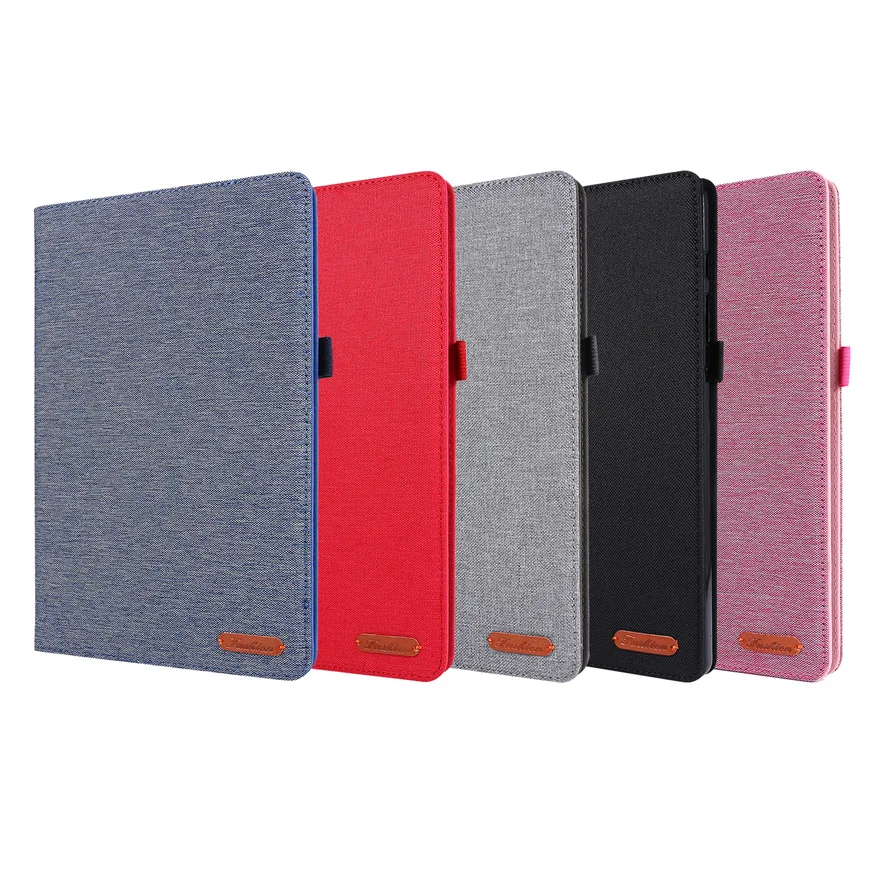 For Samsung Galaxy Tab A7 Case Compatible with SM-T500 10.4 Inch Fabric Stand Cover Shockproof Protective Tablet Shell
