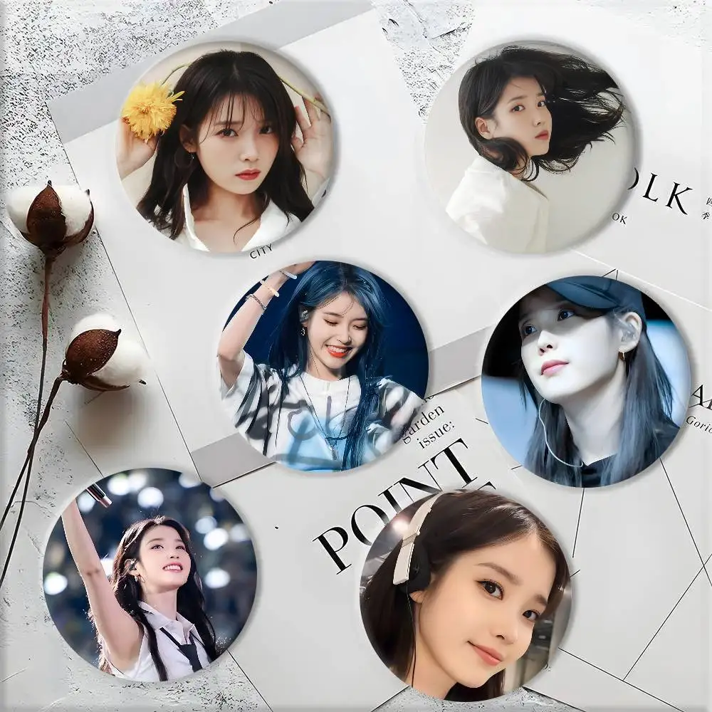 Hot Singer Idol ActOr I-i-IU-U Badge Tinplate DIY Backpack Clothing Accessories Jewelry Pins