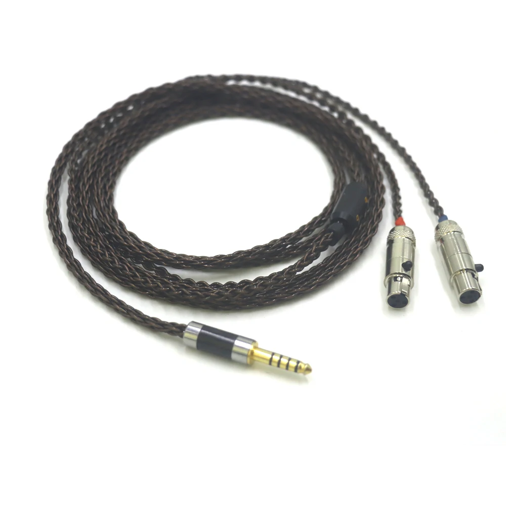 8Core Cable OFC Core 24K Gold Plated Plug 4.4mm to Mini 2XLR Balanced Earphone Upgrade Cable for LCD 3 LCD-2 LCD2 LCD-4