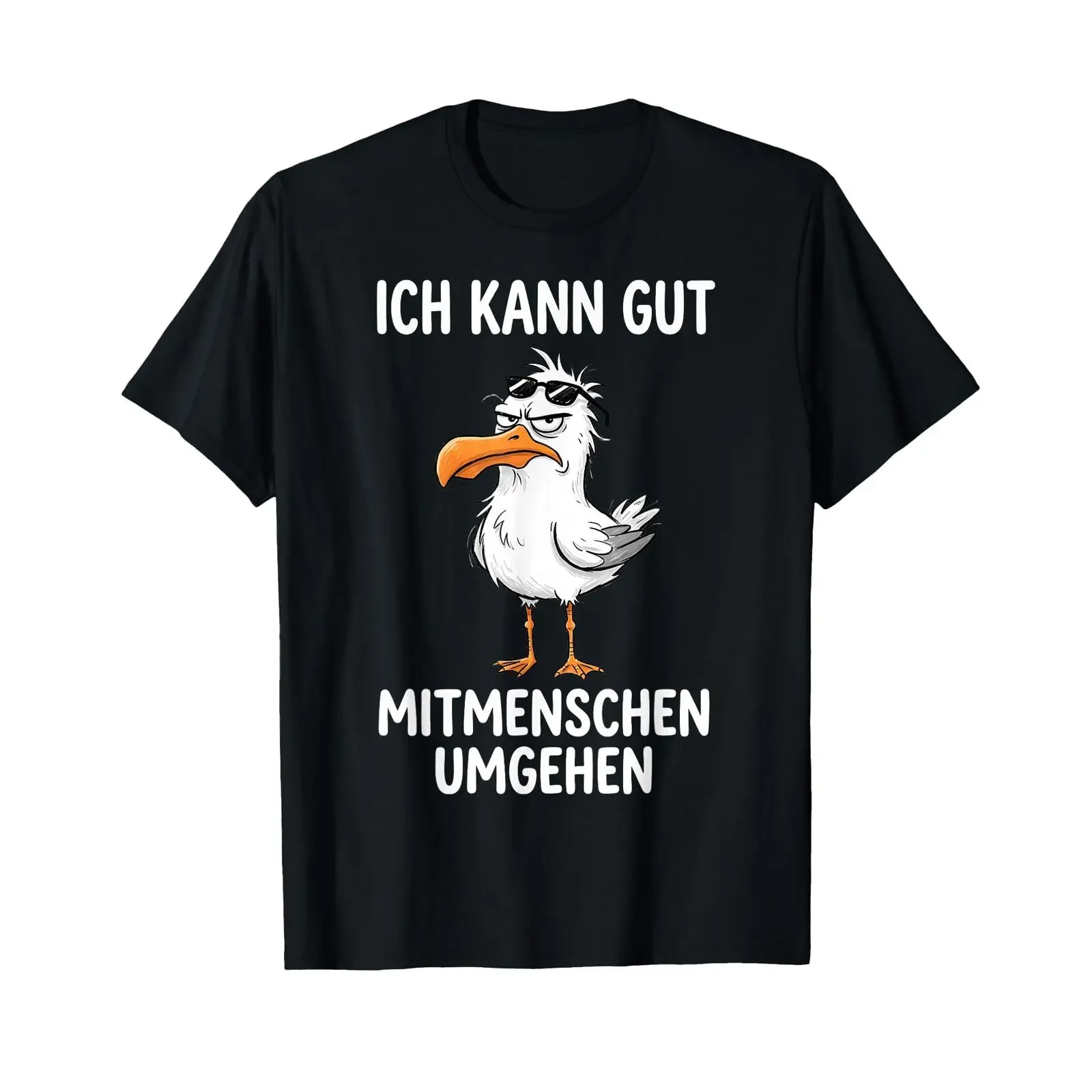Soy bueno para tratar con gente amable. Camiseta de la marca Möwe, estilo vintage, con efecto lavado, suave, ligeramente moderna, para hombre, ideal para el uso diario, ropa de diseño.