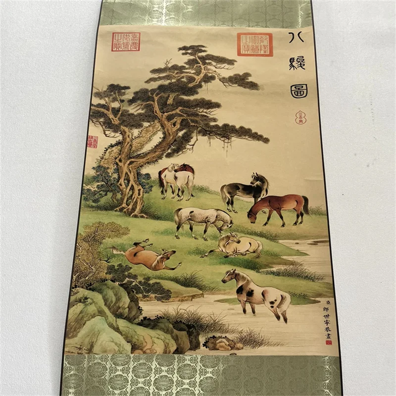 Lang Shining's Eight Horses Picture CalligraphyAnd Painting- China Celebrity calligraphy and painting