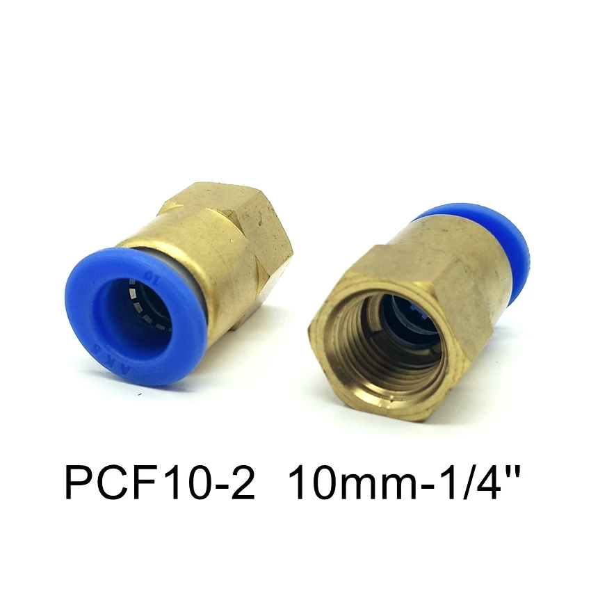 5pcs/lot 10mm Tube 1/4'' Internal Thread Pneumatic Fitting Quick joint connector PCF10-2