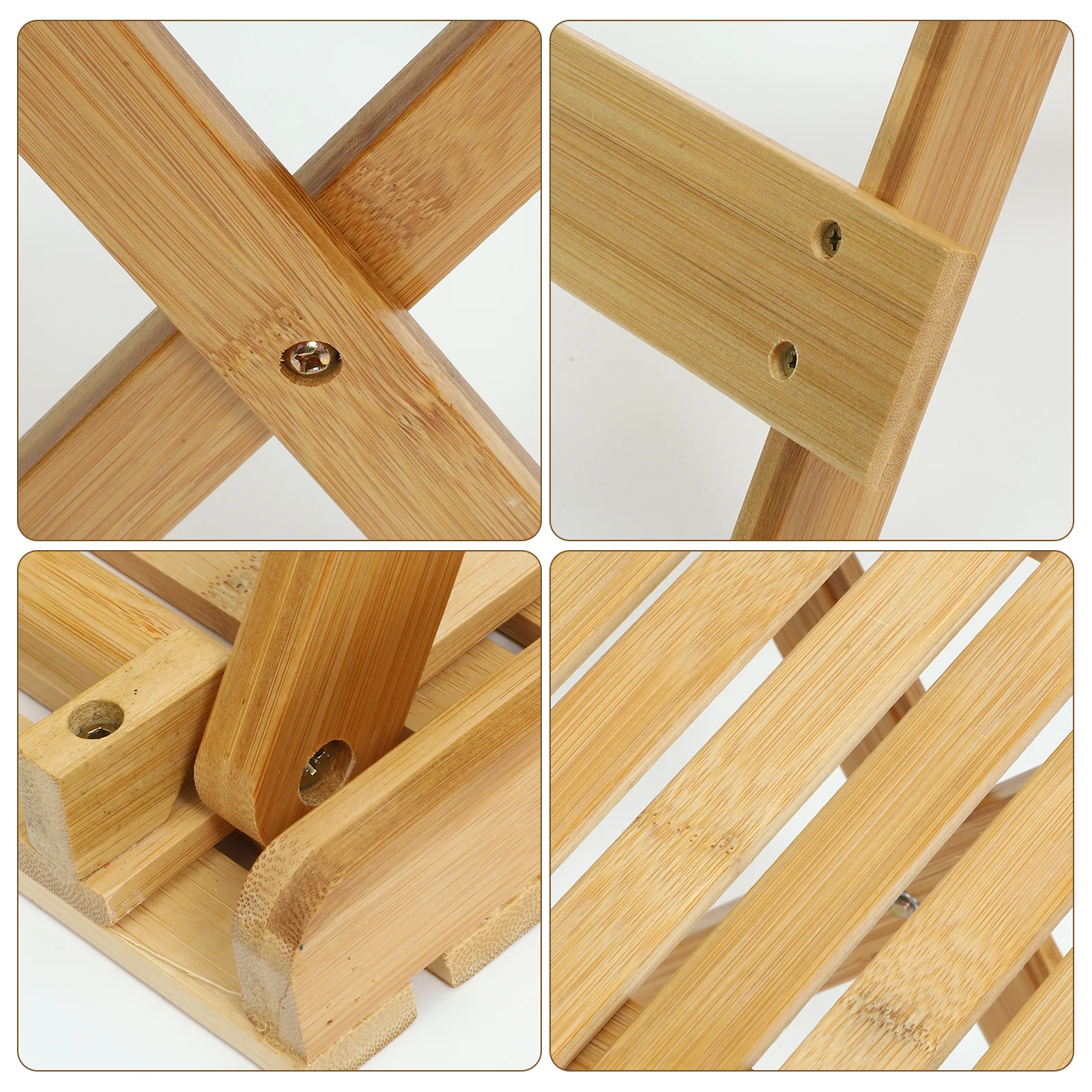 

Portable Bamboo Stool Foldable Lightweight Shoe Changing Bench Step Stool Indoor Bathroom Low Seat Compact Design For
