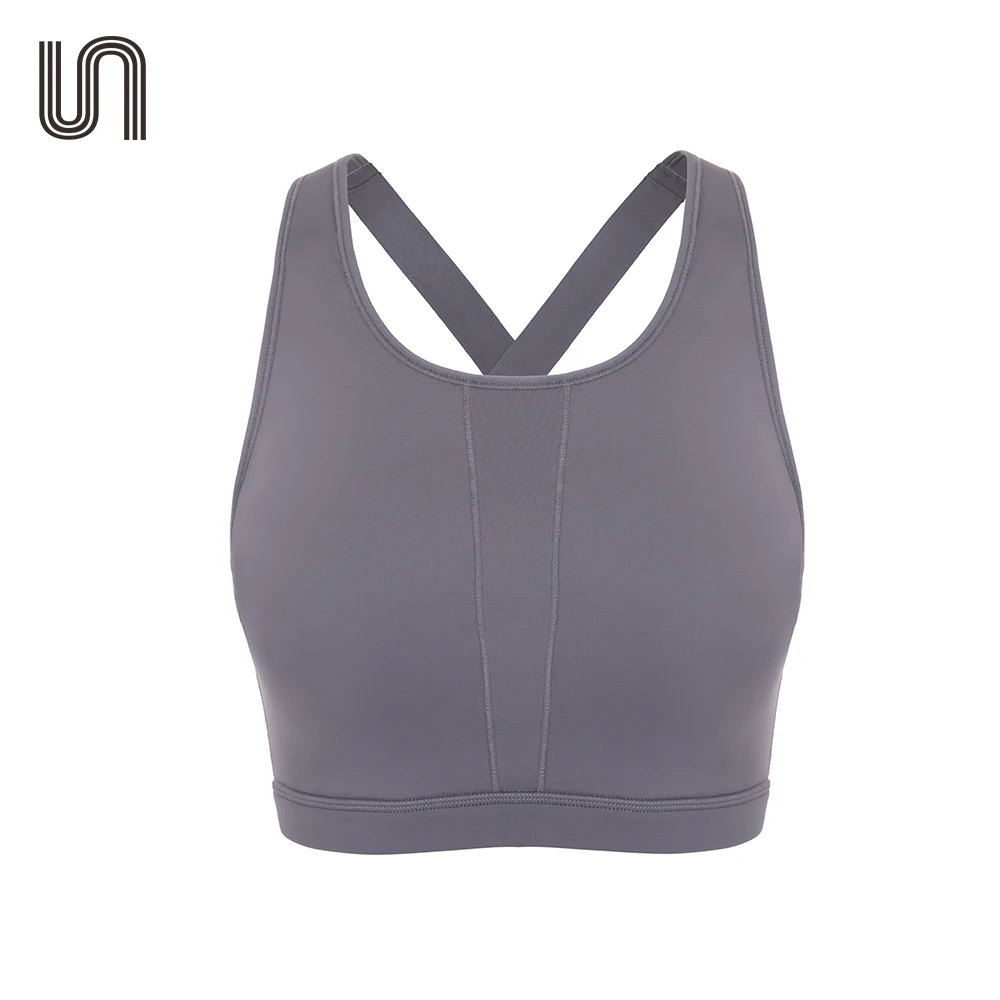 Women's High Impact Breathable Full Coverage Padded Cross Back Wirefree Sports Bra