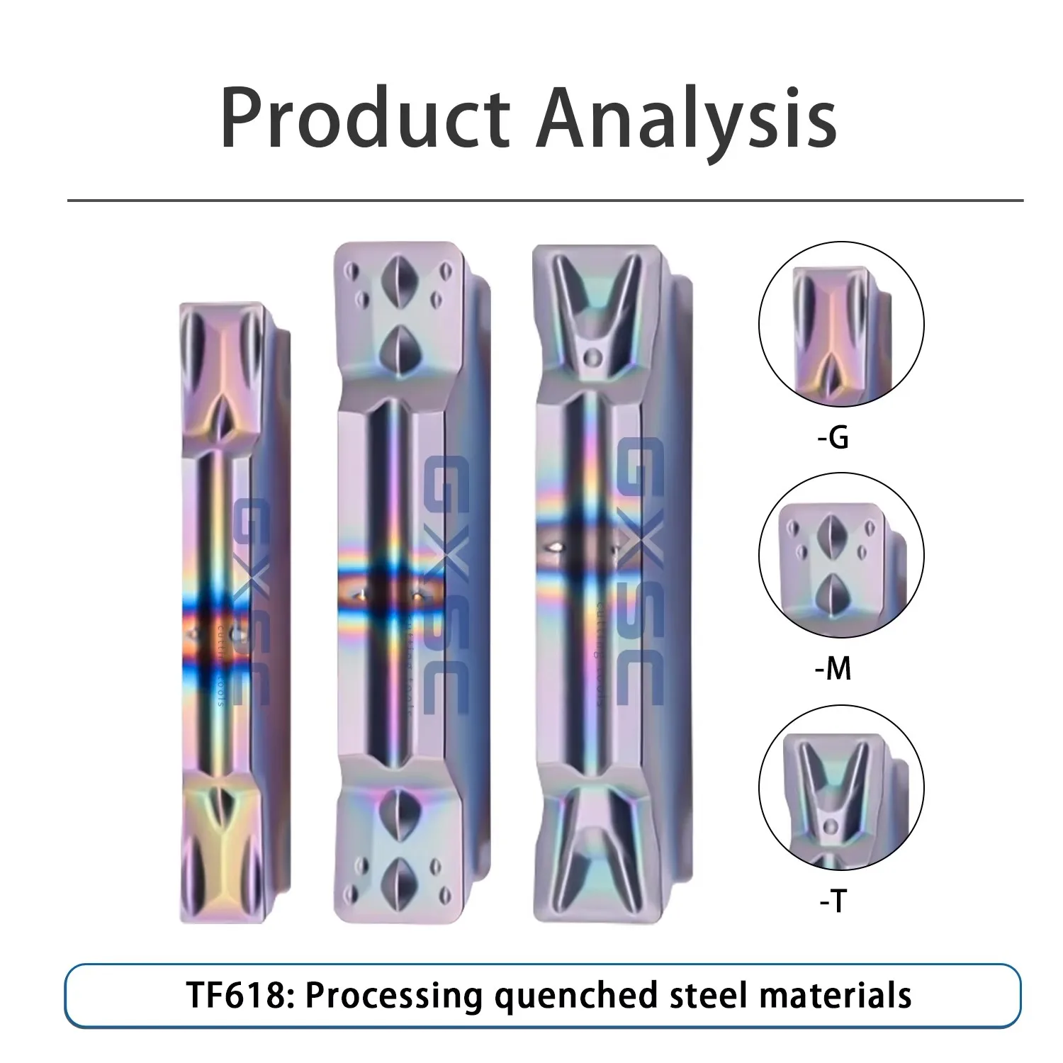 MGMN Series DESKAR Colorful Blade MGMN150/200/250/300/400/500 TF618 Grooving Blade G T M Slot Type Quenched Steel Slotting Blade