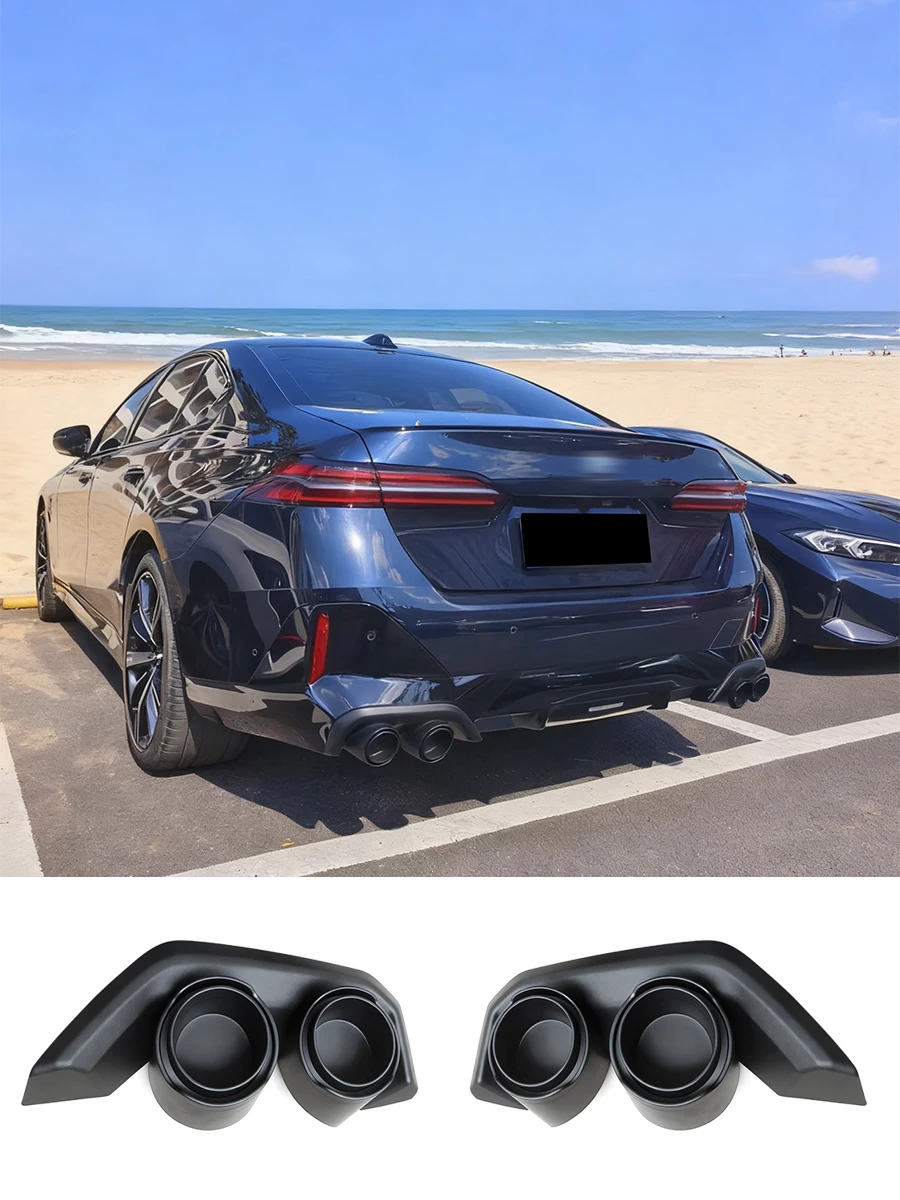 

Украшение хвоста выхлопной трубы для BMW G60 525i 530i 5 серии 2024-2026, имитация выхлопной головки, пластиковый бампер, внешние аксессуары