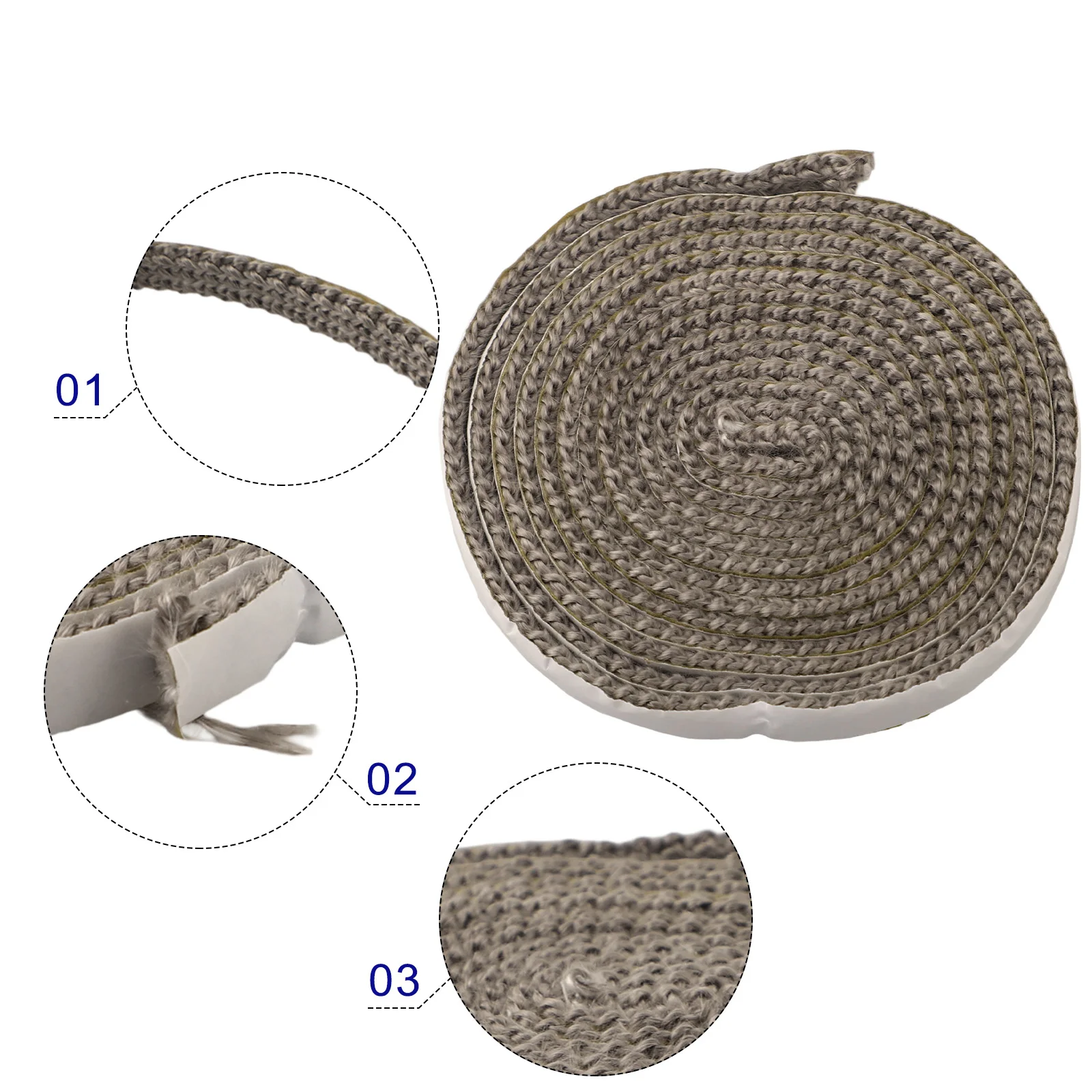 Stove Rope Fireplace Sealing Rope Home Heating Fireplace Maintenance Back Energy Efficiency Enhanced Safety  Stove