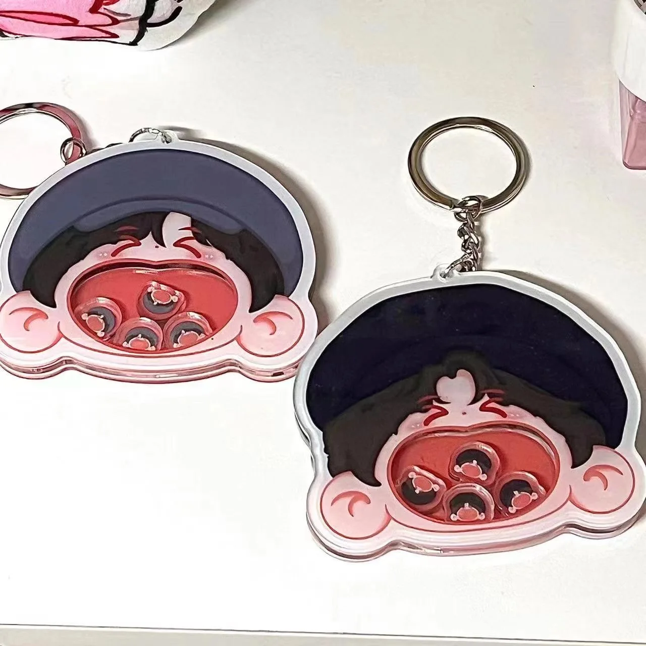 

Новая звезда Косплей Bojun One Xiao с большим ртом, качающаяся радость, акриловый милый мультяшный поддерживающий подарочный брелок